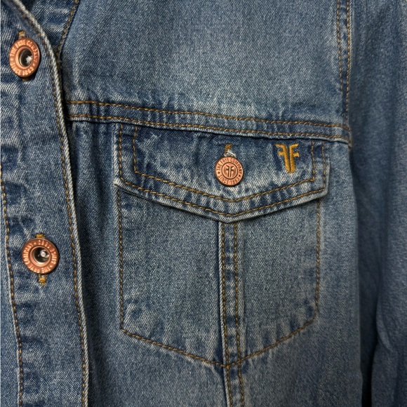 Frye Blue Long Sleeve Denim Dress - Picture 4 of 9